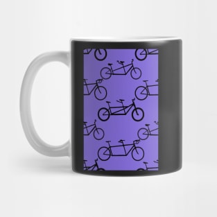 Tandem types pattern - black on lavender Mug